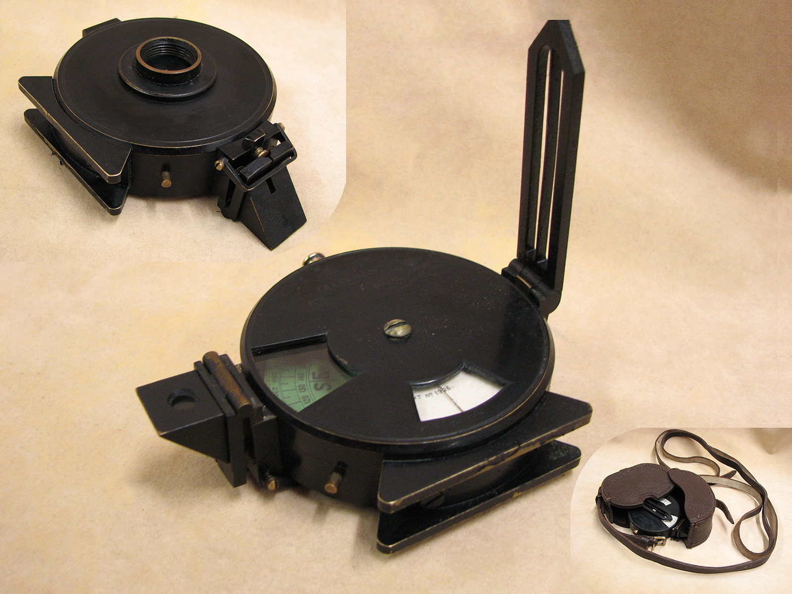 WW2 Francis Barker & Son MO Angle of Sight compass clinometer 